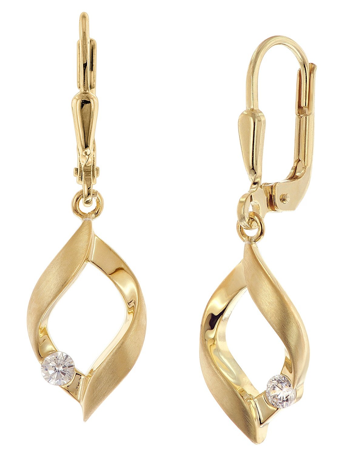 trendor 21087 Damen-Ohrringe 925 Silber Vergoldet Zirkonia Ohrhänger trendor 21087 Damen-Ohrringe 925 Silber Vergoldet Zirkonia Ohrhänger