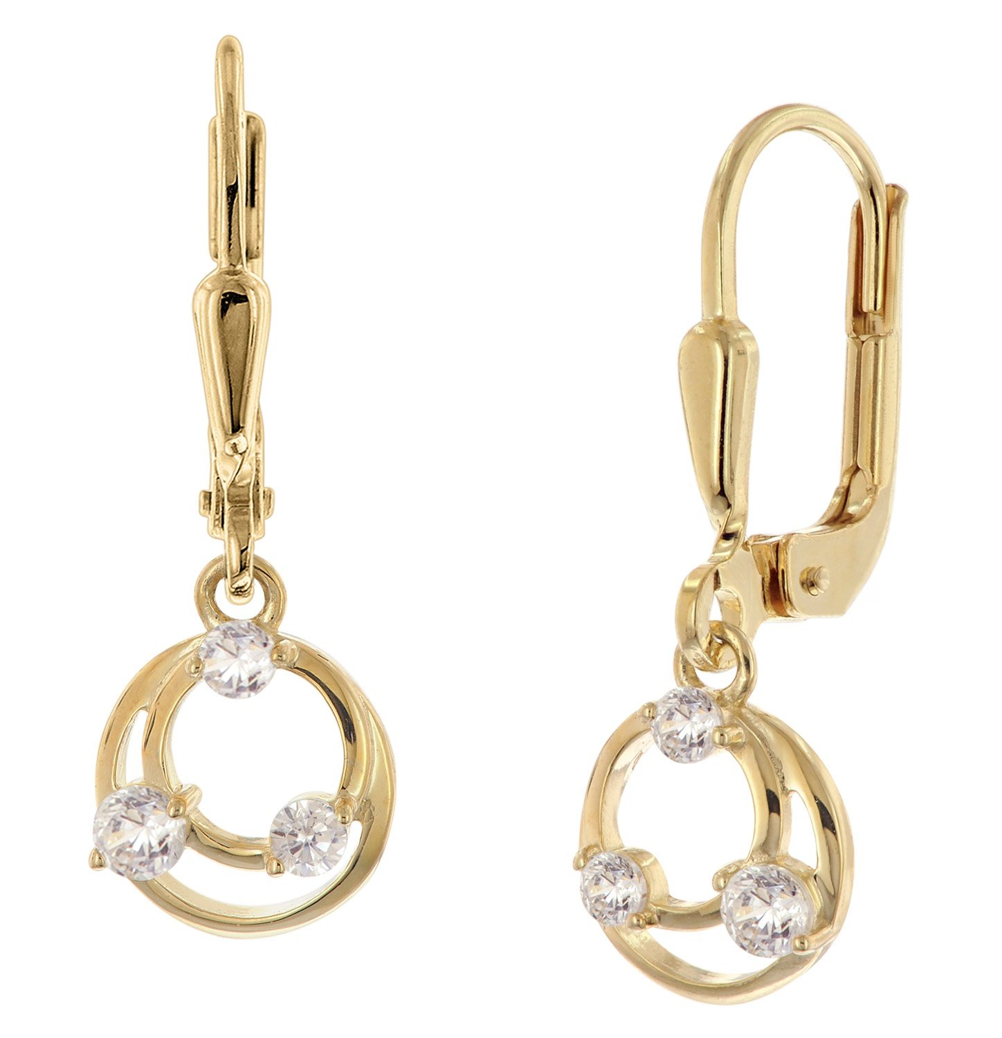 trendor 21089 Damen-Ohrhänger Ohrringe 925 Silber Vergoldet Zirkonia trendor 21089 Damen-Ohrhänger Ohrringe 925 Silber Vergoldet Zirkonia