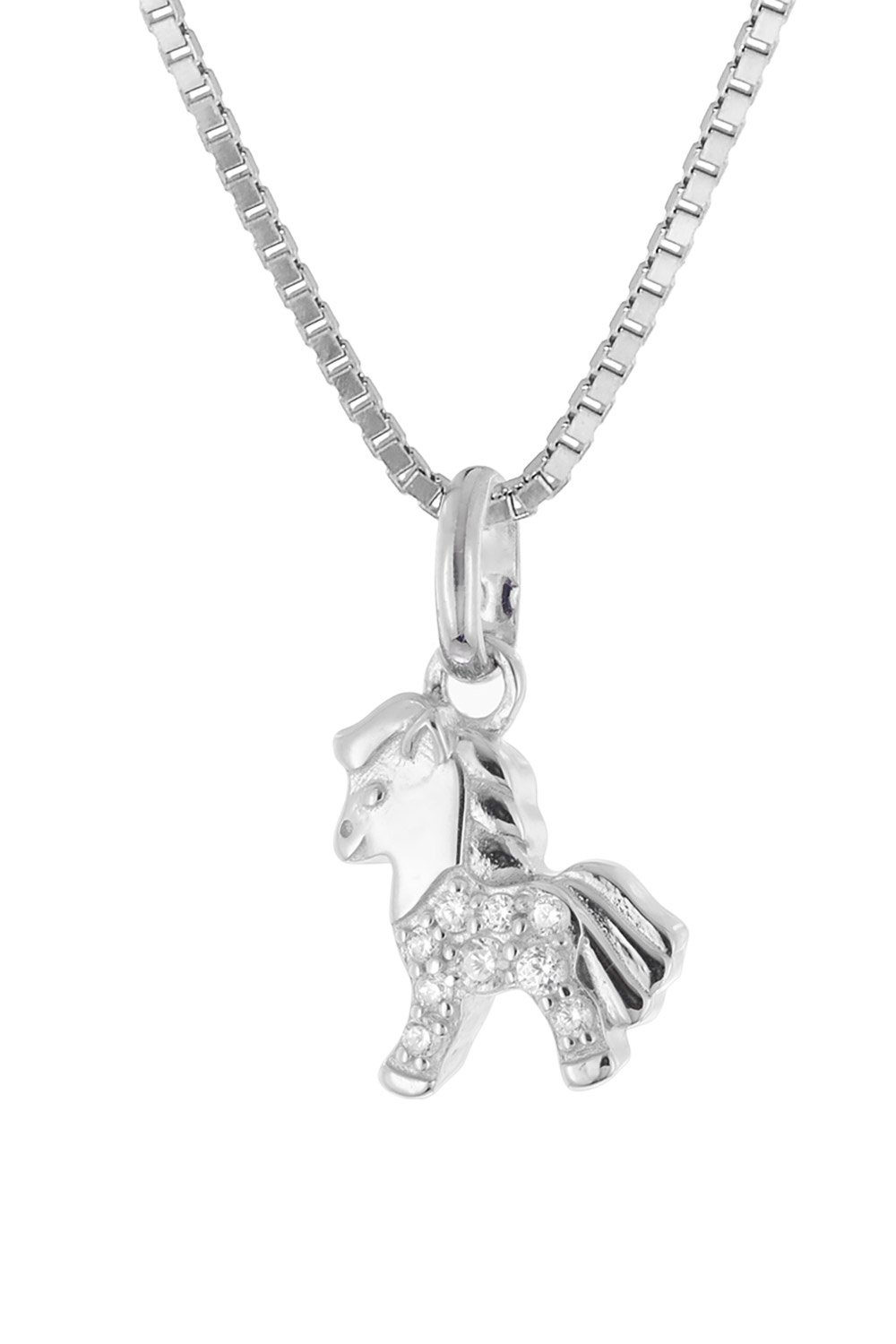 trendor 21098 Halskette für Kinder 925 Silber mit Pferdchen-Anhänger trendor 21098 Halskette für Kinder 925 Silber mit Pferdchen-Anhänger