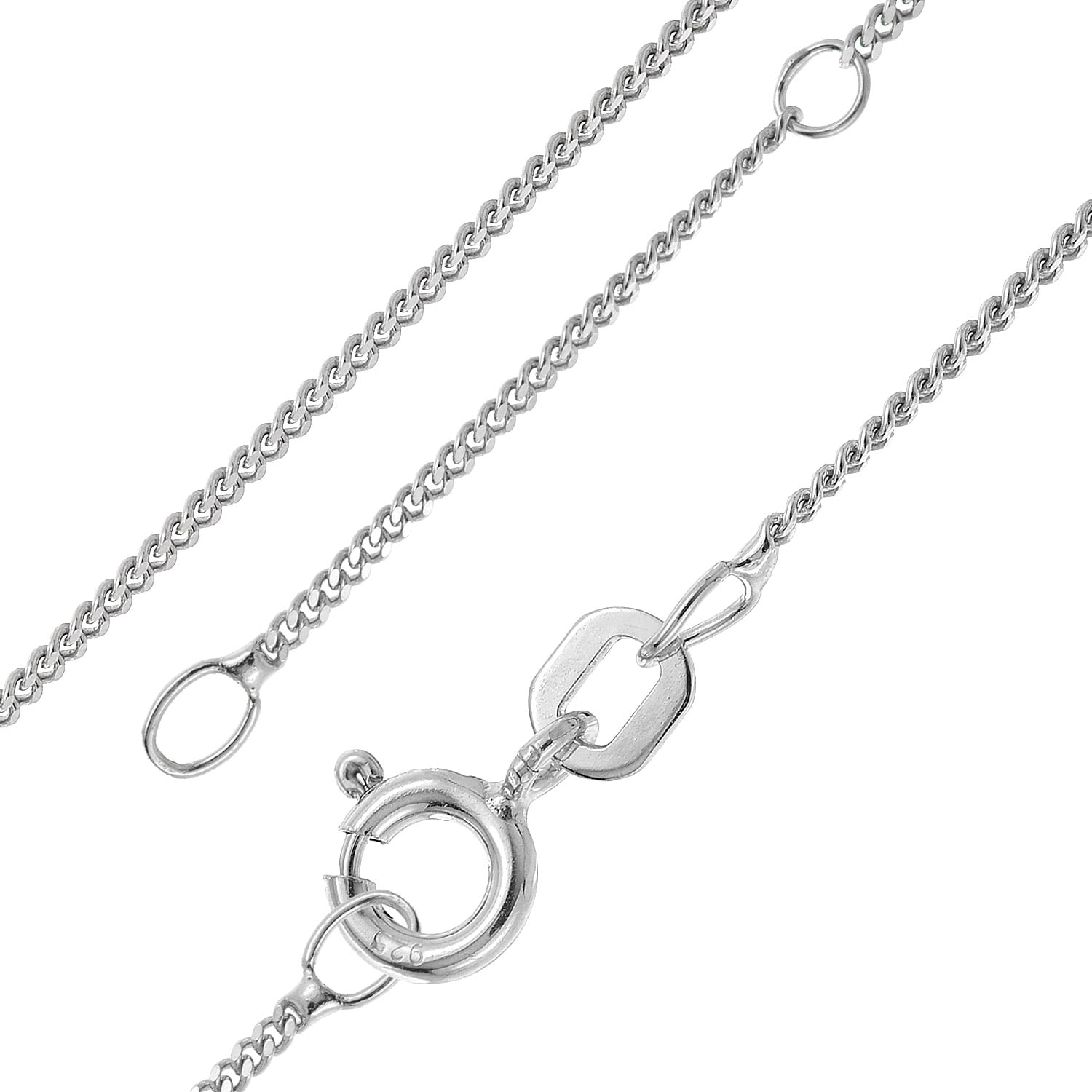 trendor 21210 Halskette für Damen und Kinder 925 Silber Panzerkette 36-45 cm