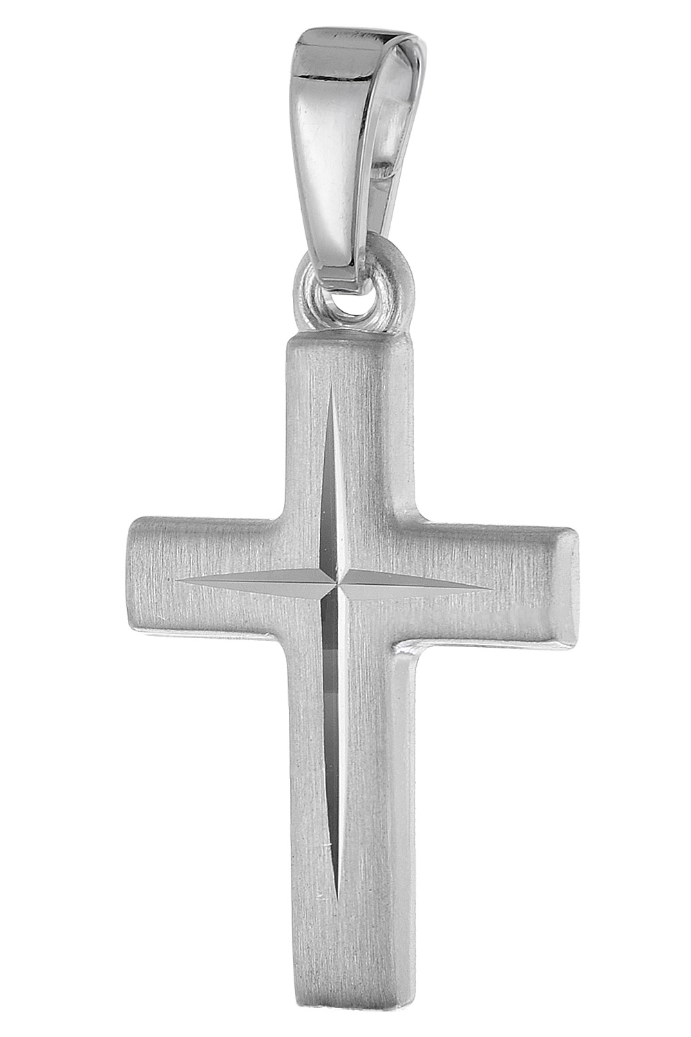 trendor 21311 Kinder Kreuz-Anhänger 925 Silber Rhodiniert 16 mm