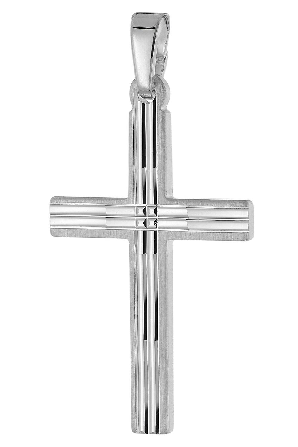 trendor 21312 Kreuz-Anhänger 925 Silber Rhodiniert 24 mm für Damen und Herren trendor 21312 Kreuz-Anhänger 925 Silber Rhodiniert 24 mm für Damen und Herren