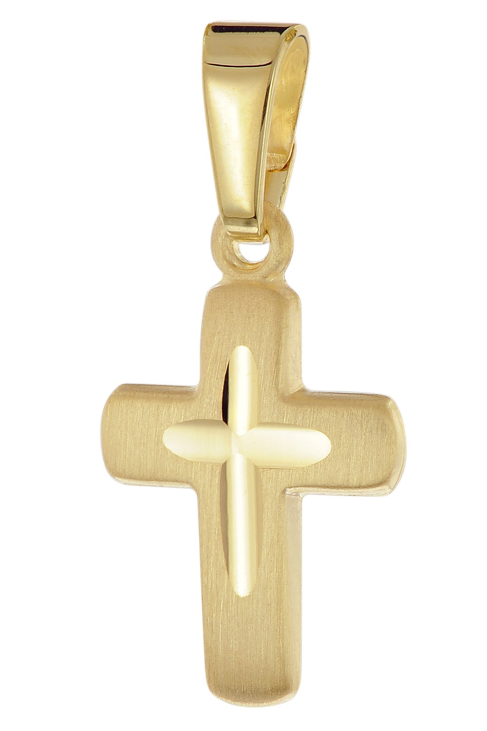 trendor 21316 Kinder Kreuz-Anhänger Gold 585 / 14K 12 mm trendor 21316 Kinder Kreuz-Anhänger Gold 585 / 14K 12 mm