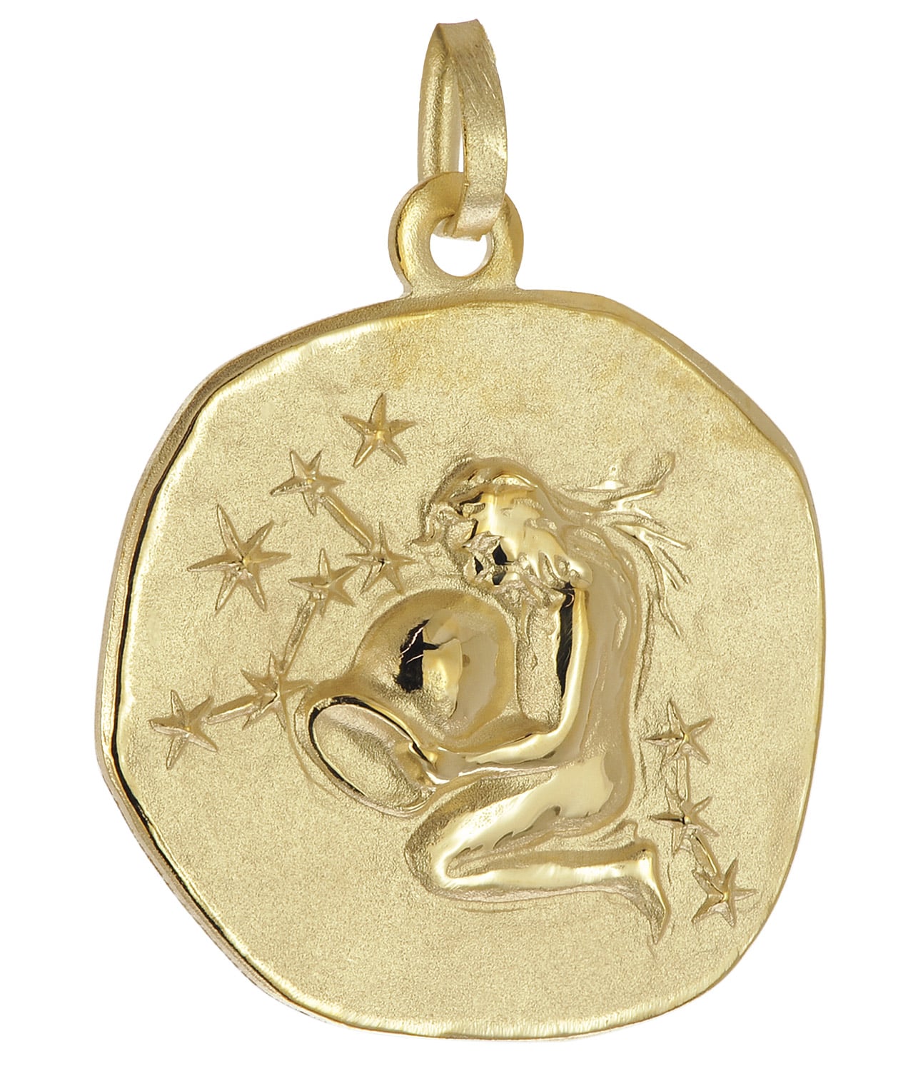trendor 21300-02 Anhänger Sternzeichen Wassermann 925 Silber Vergoldet Ø 20 mm