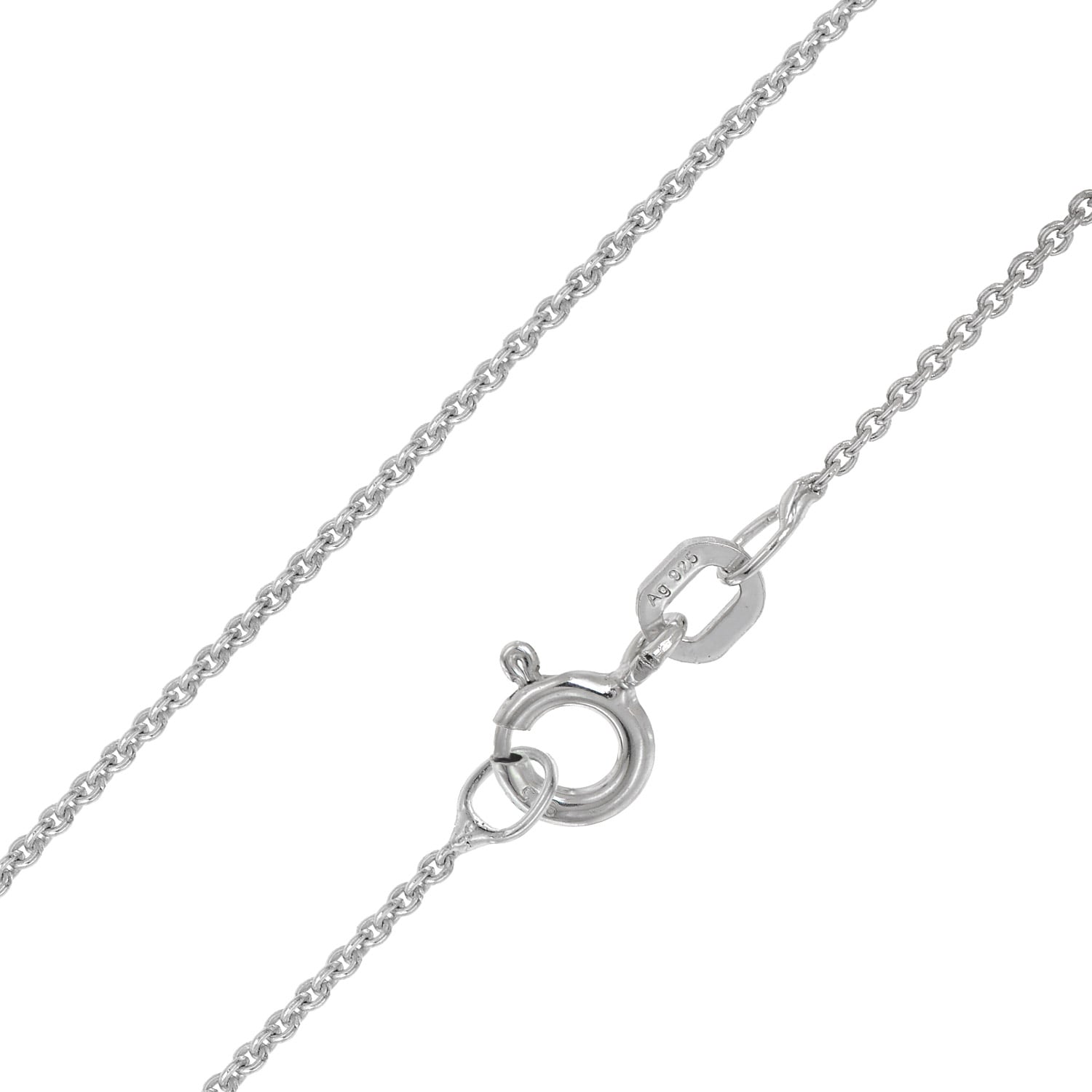 trendor 21238 Damen-Halskette 925 Silber Rhodiniert Feine Anker Collierkette