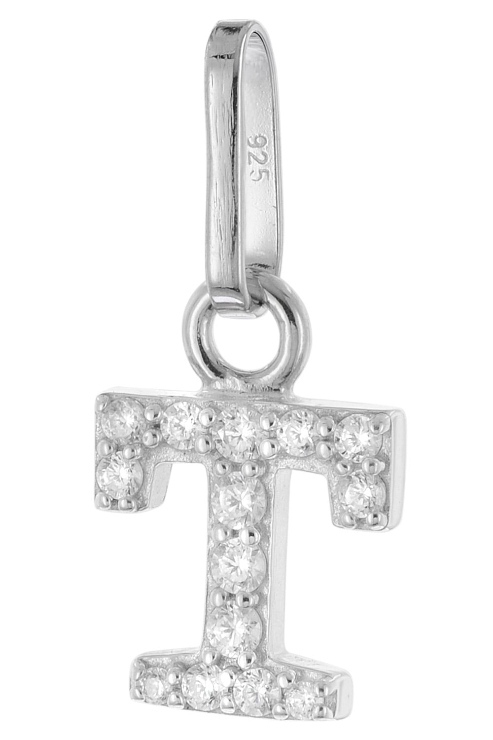 trendor 21270-T Buchstaben-Anhänger T 925 Silber Rhodiniert