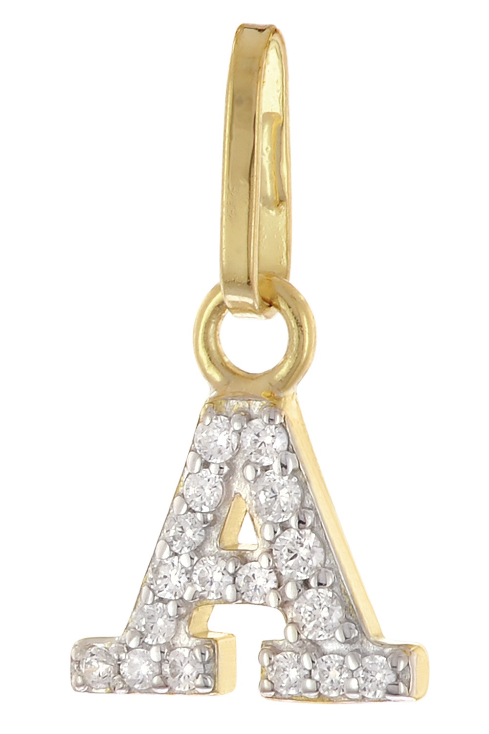 trendor 21284-A Buchstaben-Anhänger A 925 Silber Vergoldet