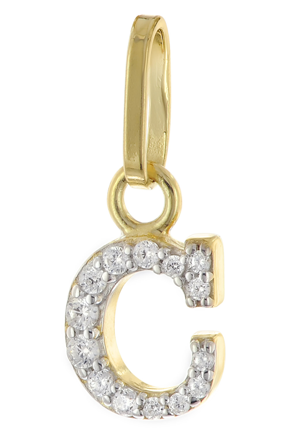 trendor 21284-C Buchstaben-Anhänger C 925 Silber Vergoldet