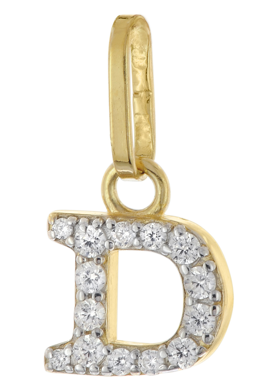 trendor 21284-D Buchstaben-Anhänger D 925 Silber Vergoldet