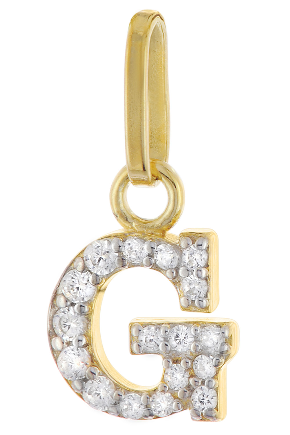 trendor 21284-G Buchstaben-Anhänger G 925 Silber Vergoldet