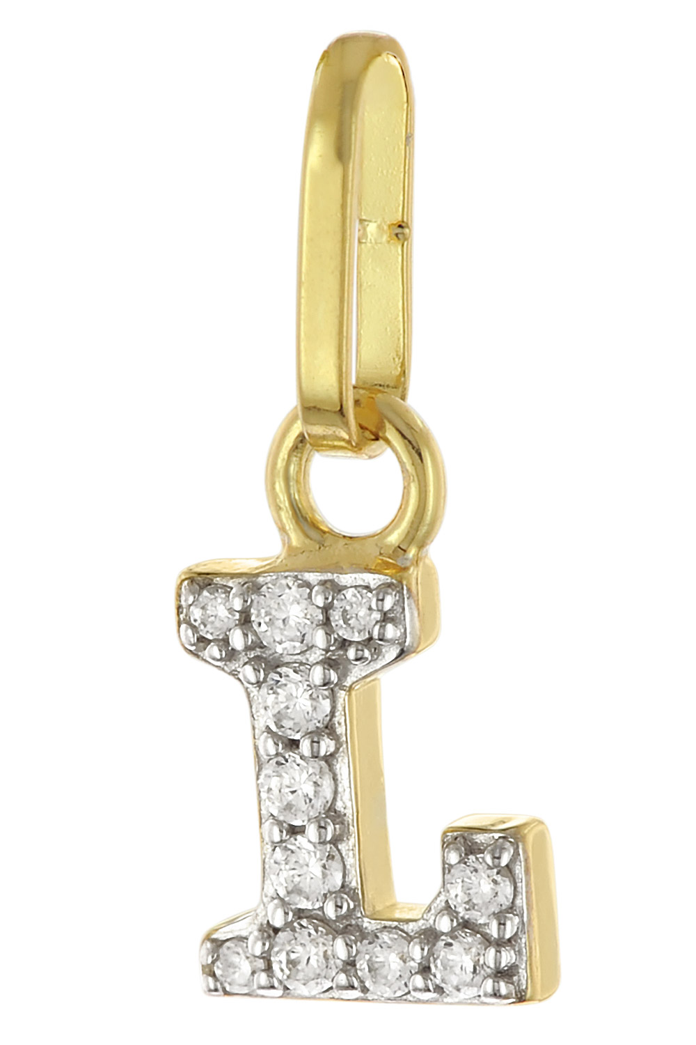 trendor 21284-L Buchstaben-Anhänger L 925 Silber Vergoldet