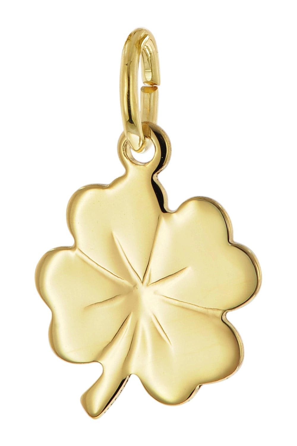 trendor 21552 Kinderschmuck Anhänger Kleeblatt 925 Silber Vergoldet