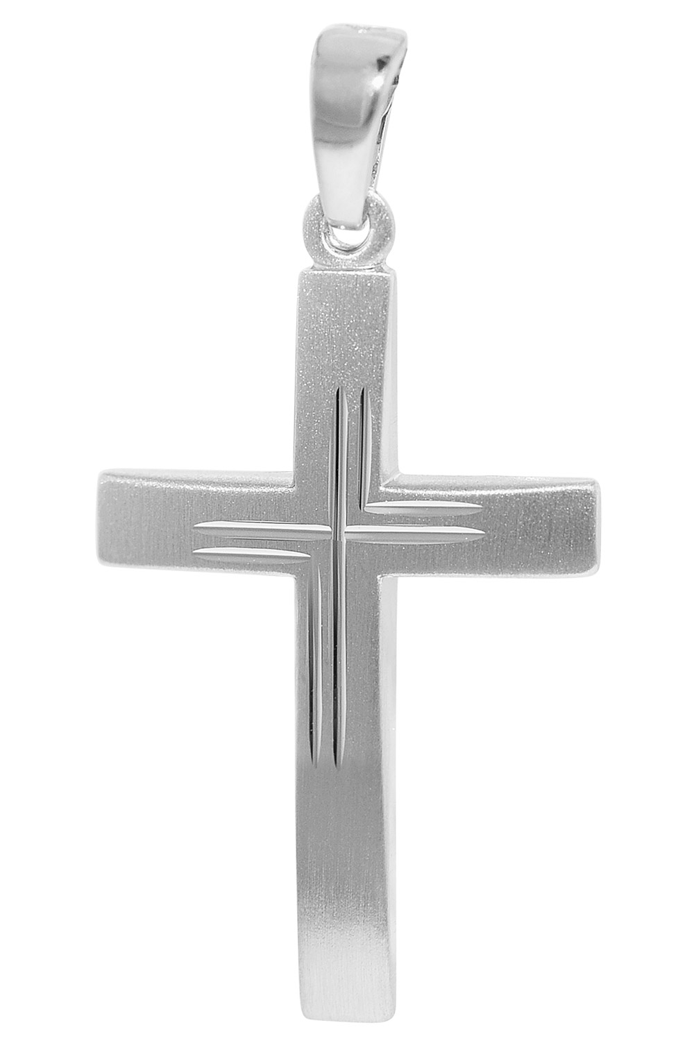 trendor 21556 Kreuz-Anhänger für Herren 925 Silber 27x16 mm