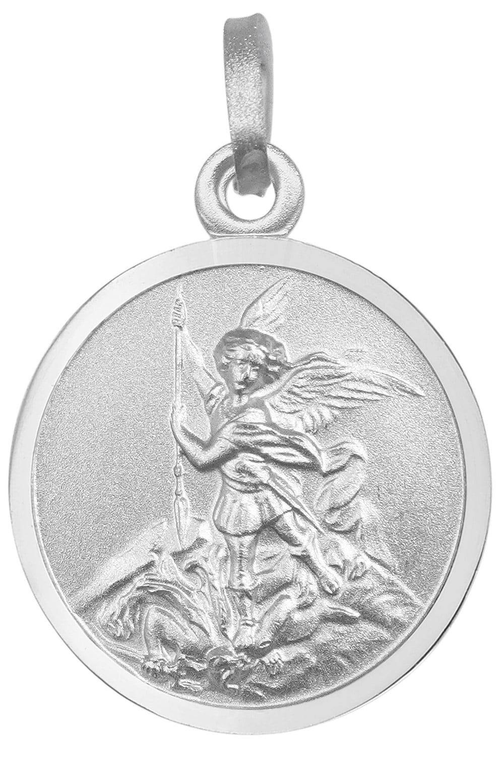 trendor 21645 Kinder-Anhänger Erzengel Michael 925 Silber Rhodiniert ⌀ 16 mm