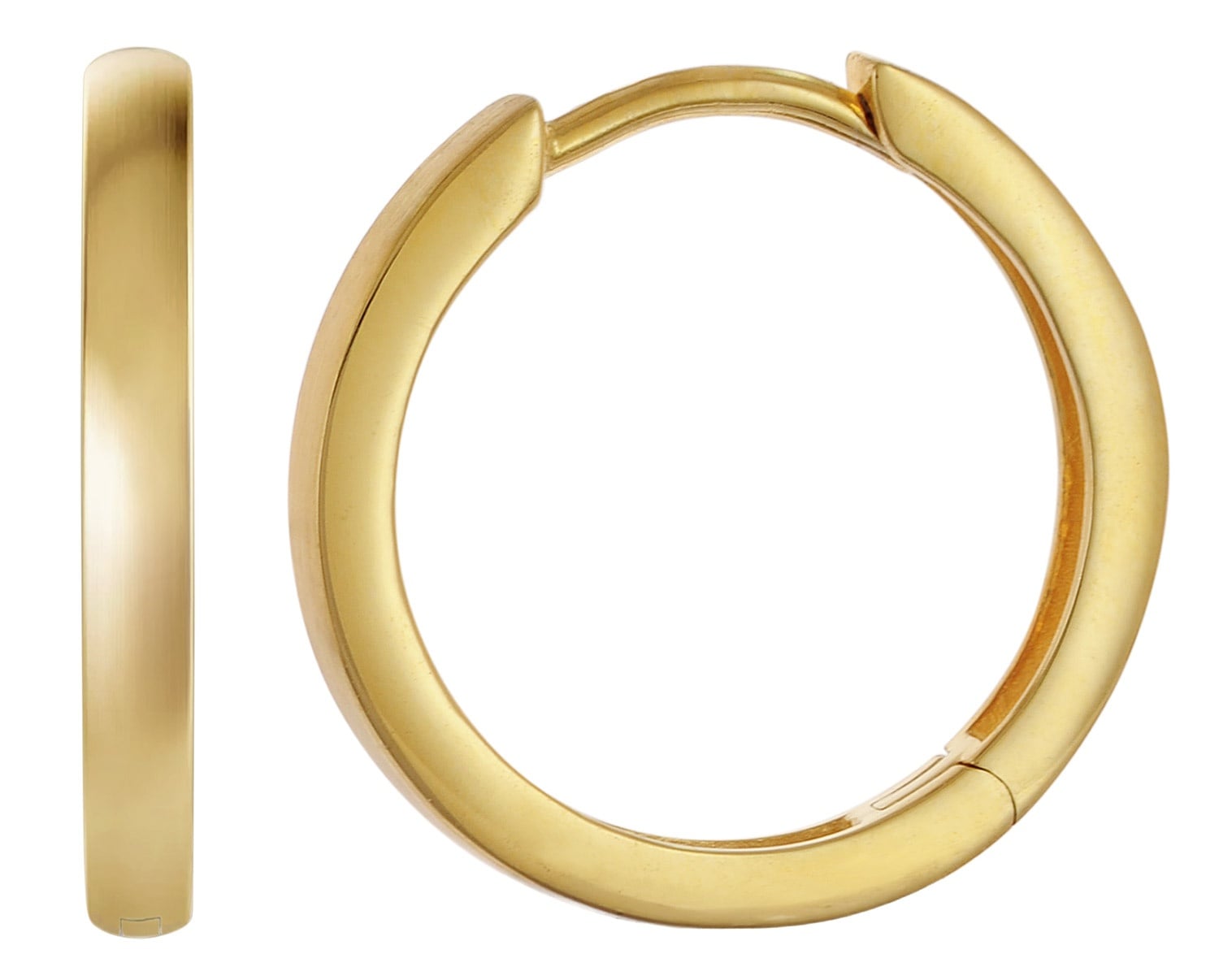 trendor 21694 Unisex Ohrringe Klapp-Creolen Gold 333/8K 16x2 mm