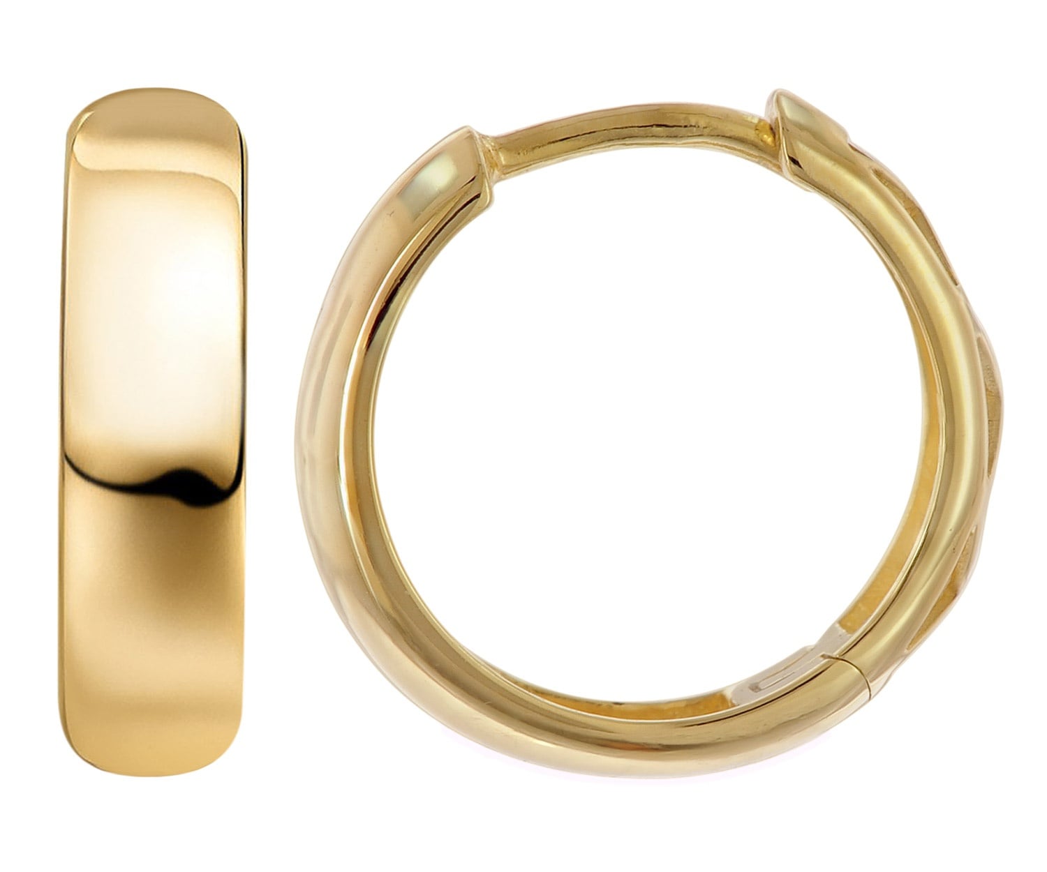 trendor 21698 Damen-Ohrringe Gold 333/8K Glanz Klapp-Creolen 15x4 mm