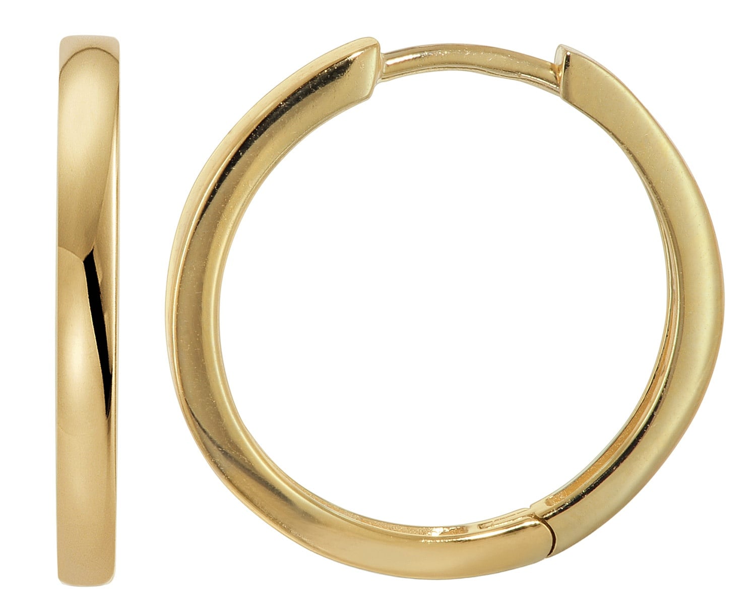 trendor 21717 Damen-Ohrringe Gold 333/8K Klapp-Creolen ⌀ 18 mm