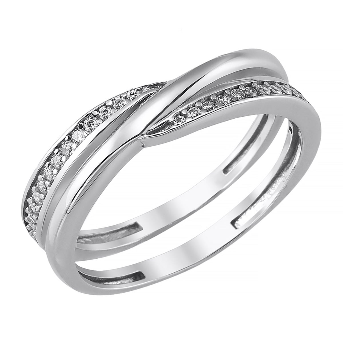 trendor 21798 Damenring 925 Silber Rhodiniert Zirkonia-Ring