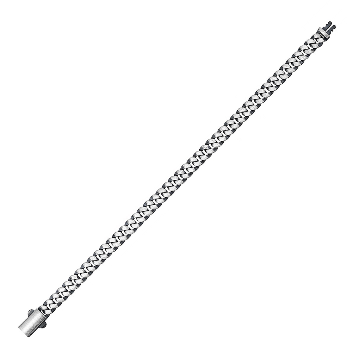 trendor 21809 Herren-Armband 925 Silber Oxidiert Panzerarmband Breite 7 mm