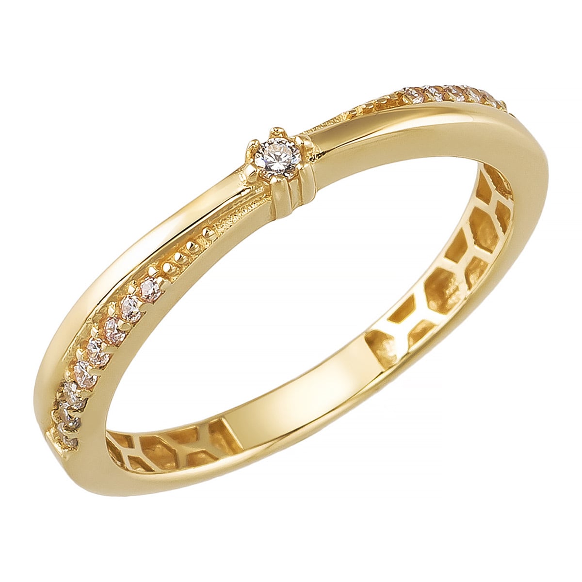 trendor 21822 Damenring Gold 333/8K mit Zirkonia