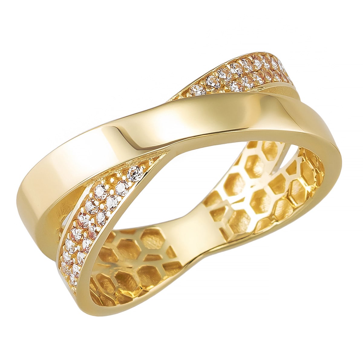 trendor 21826 Damenring 333 Gold Bicolor Zirkonia-Ring
