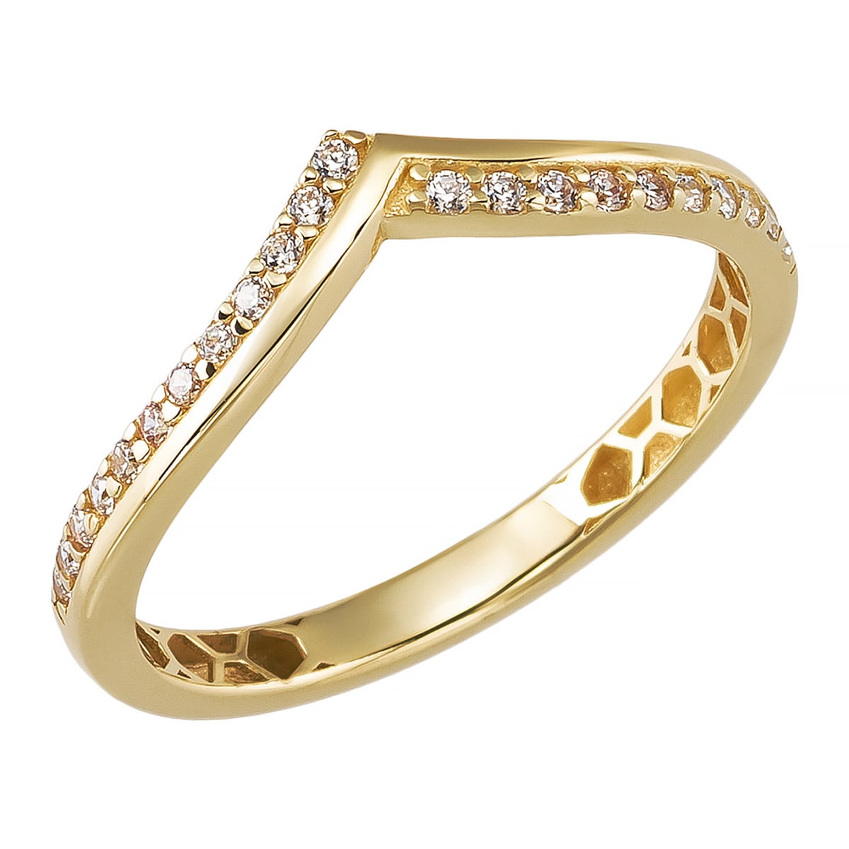 trendor 21830 Damenring Gold 333/8K Zirkonia-Ring