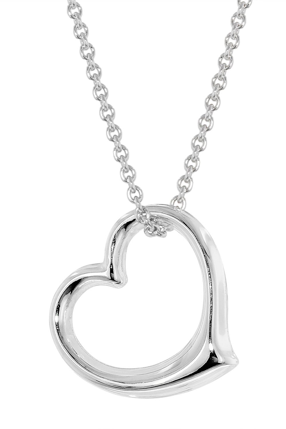trendor 21838 Damen-Kette Swinging Heart 925 Silber Rhodiniert