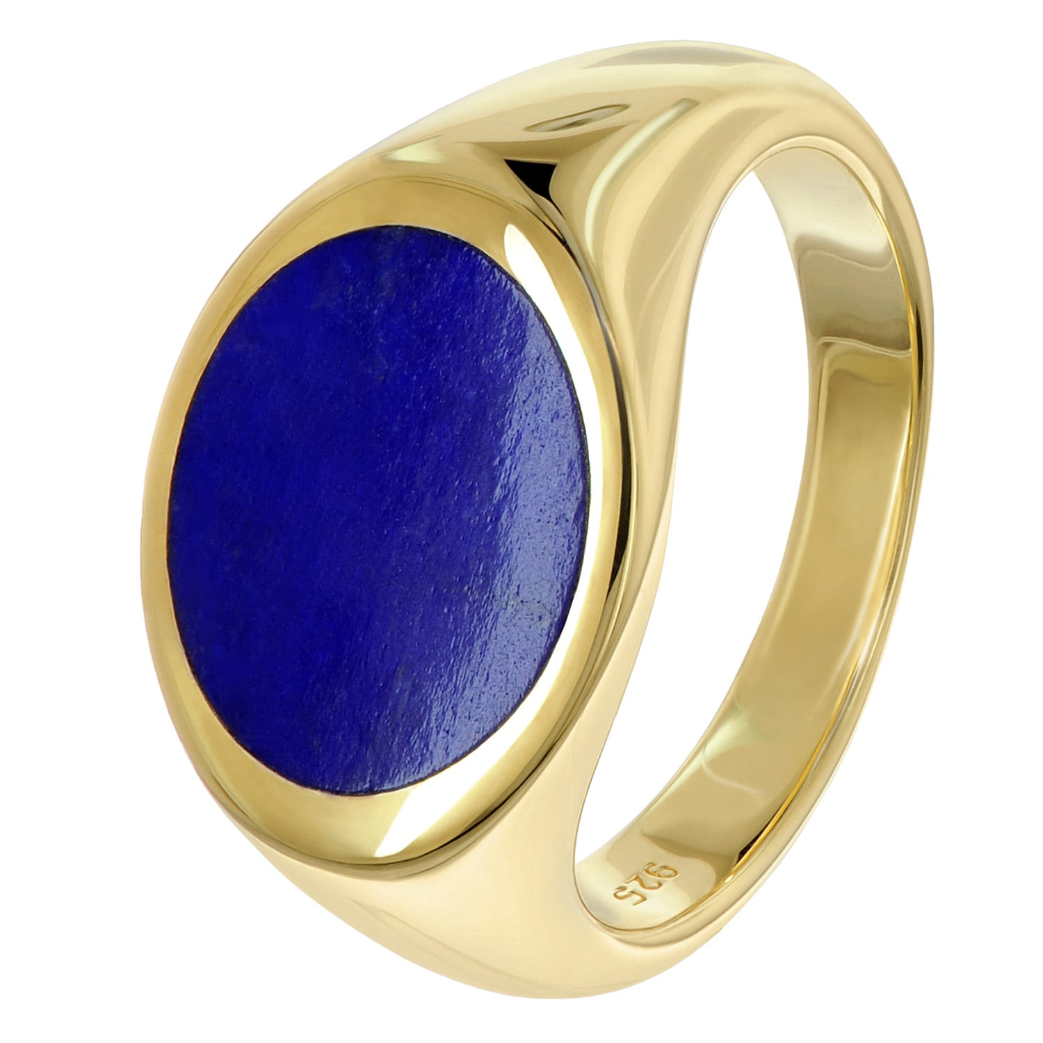 trendor 21864 Damenring 925 Silber Vergoldet mit Blauem Farbstein Lapislazuli