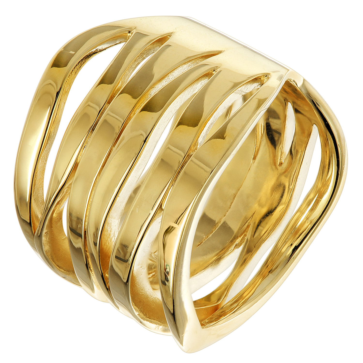 trendor 21907 Damenring 925 Sterling-Silber Vergoldet Designer-Ring