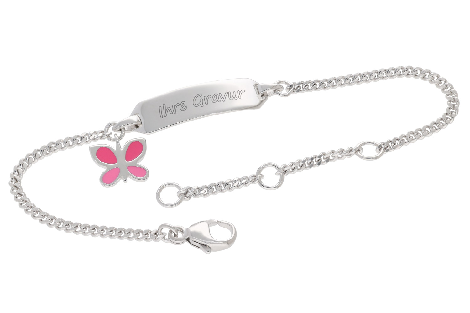 trendor 21844 Armband mit Namen für Kinder 925 Silber 925 Gravurband 14,5 cm
