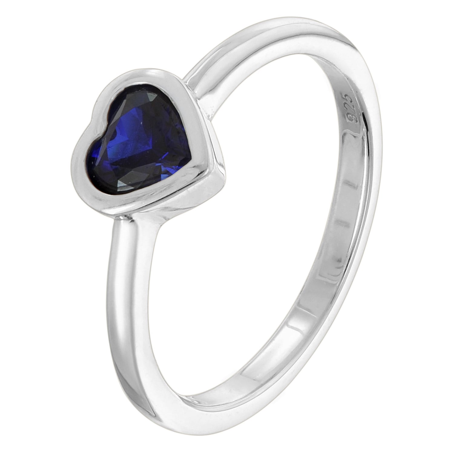 trendor 31064-05 Damenring mit Saphirblauem Zirkonia 925 Silber Rhodinert