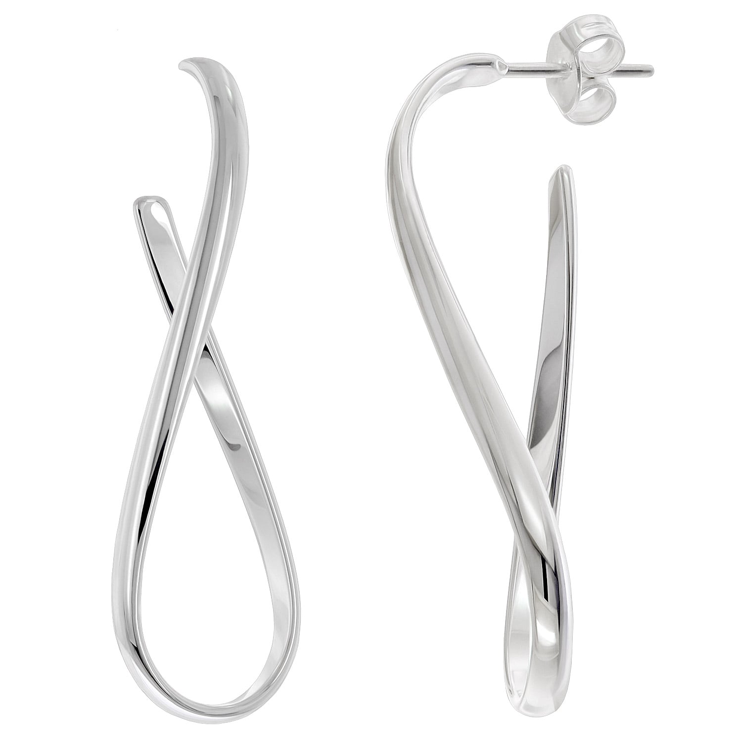 trendor 31159 Damen-Ohrringe 925 Silber Ohrstecker 40 mm