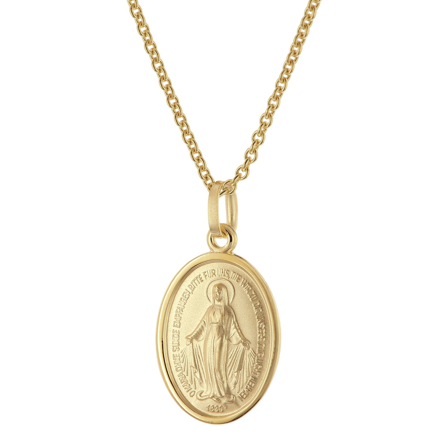 trendor 31164 Halskette Milagrosa 925 Silber Vergoldet Madonna Medaille