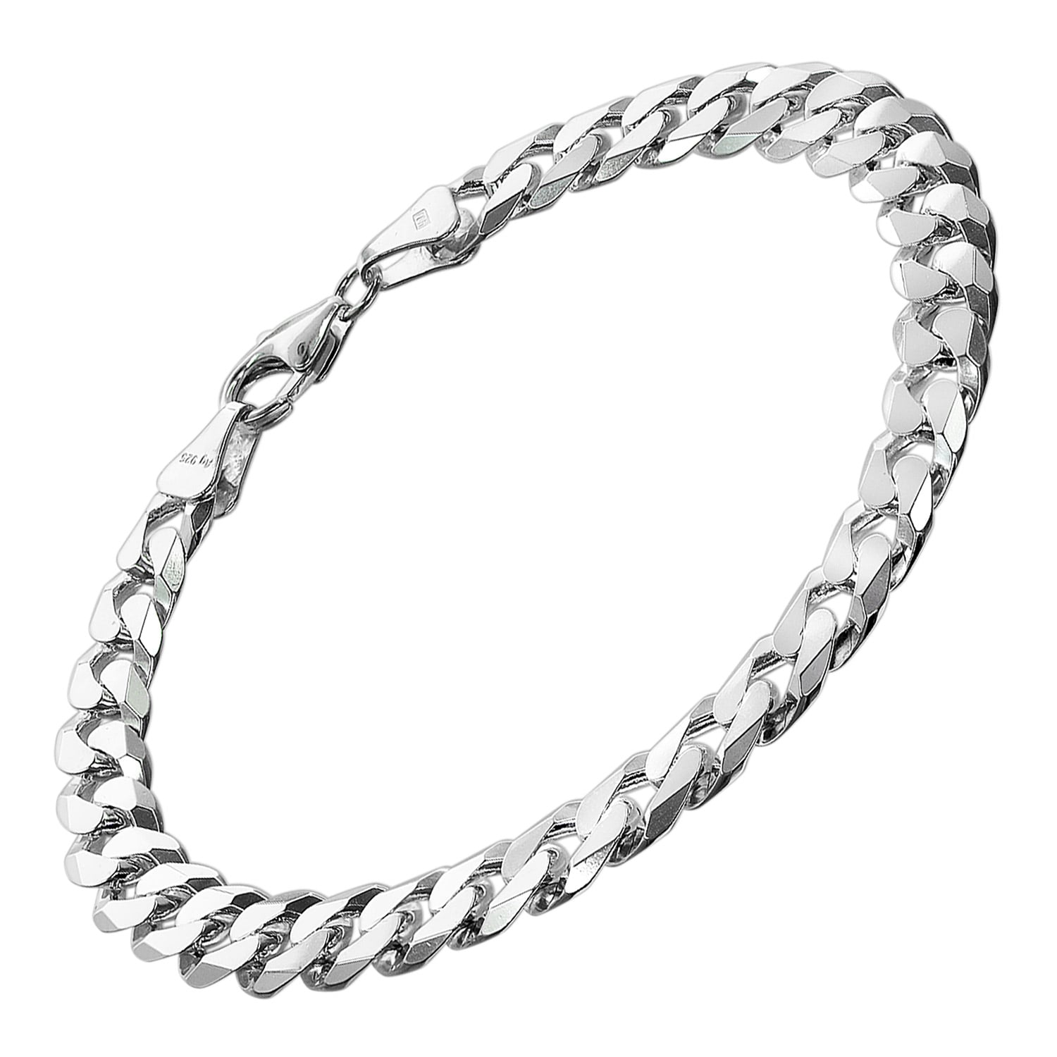 trendor 75138 Herren-Armband Silber 925 Panzerkette Breite 7,8 mm