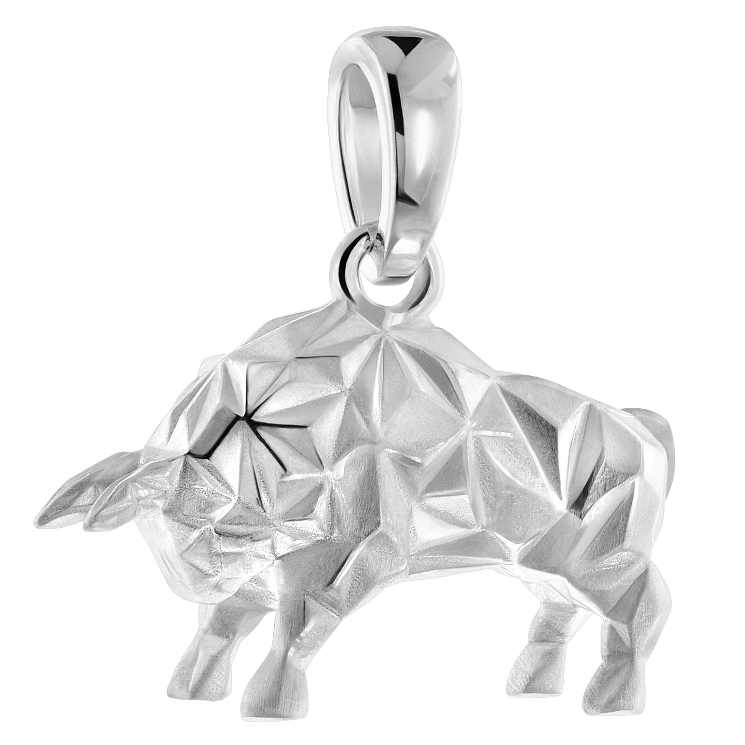 trendor 31062 Anhänger Stier Origami-Style 925 Sterling-Silber