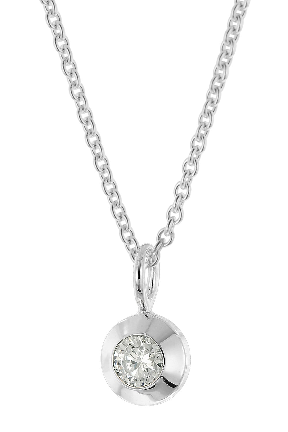 trendor 31156-01 Damen-Halskette mit Zirkonia-Anhänger 925 Sterlingsilber