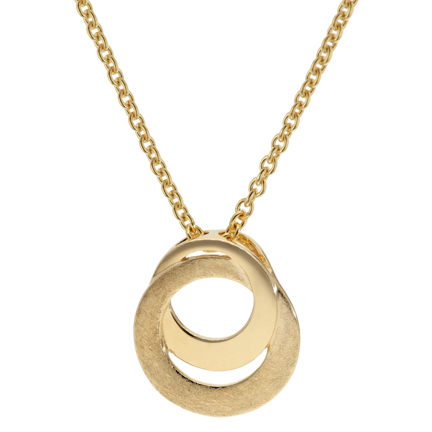 trendor 31193 Anhänger Gold 333/8K Oval Vergoldete Silberkette