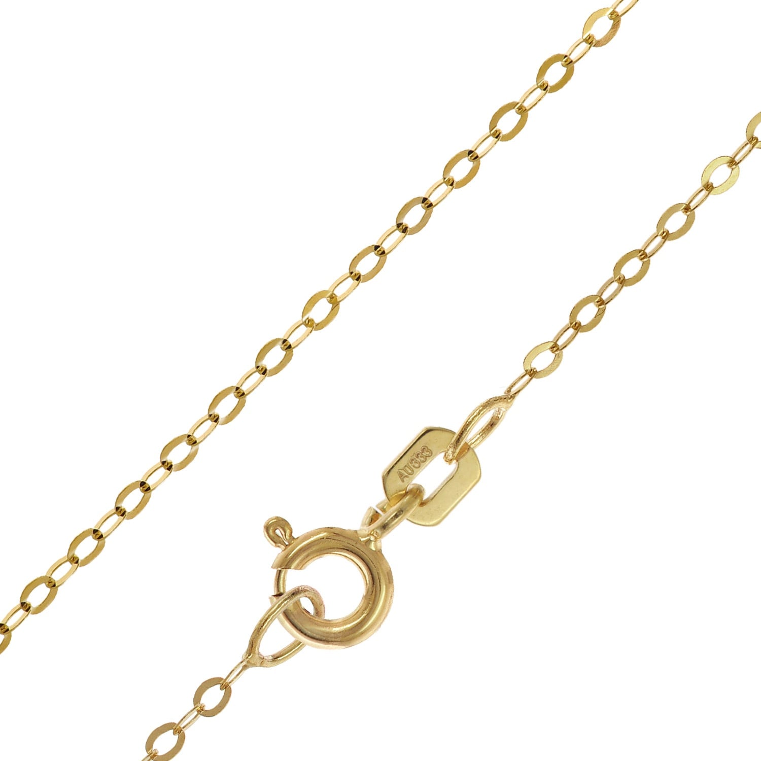 trendor 31215 Halskette 333 Gold 8K Flachankerkette 1,4 mm breit