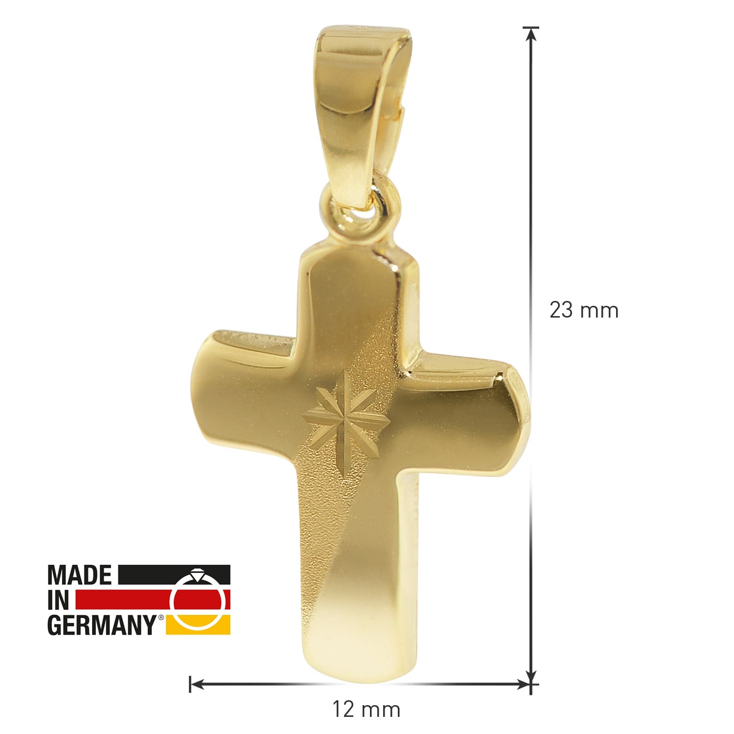 Anhänger Medaille Amor 333-8 Karat Gold Mit Vergol Produktbild-Vorschau 4