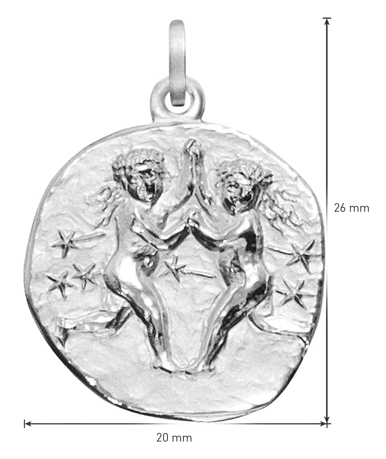 • Sternzeichen uhrcenter 925 20 trendor 08453-06 mm Silber Zwilling