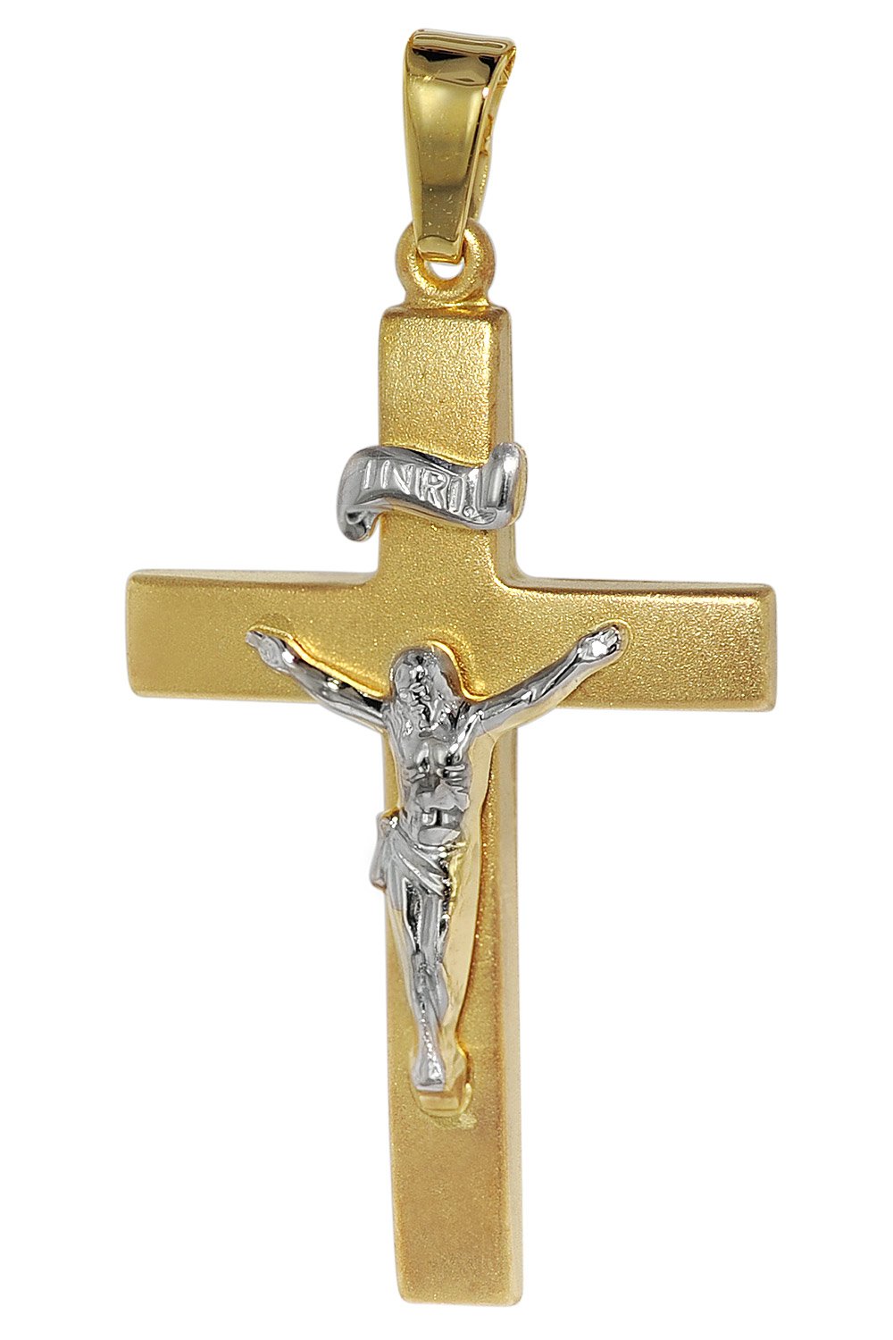 trendor Pendant Crucifix Gold 750/18 ct 30 x 15 mm 75088