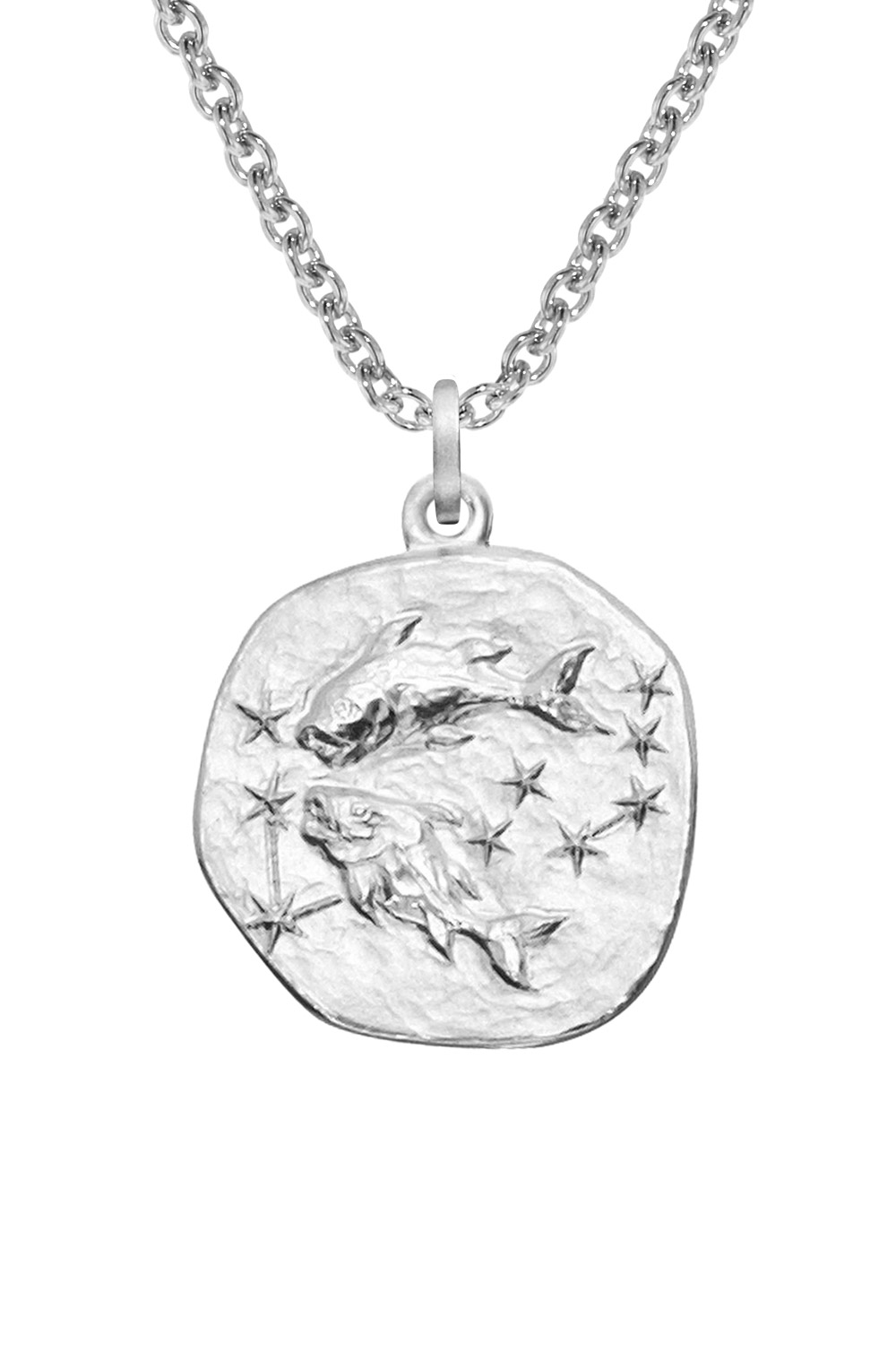 trendor 08441-03 Sternzeichen Fische mit Halskette 925 Silber Ø 16 mm