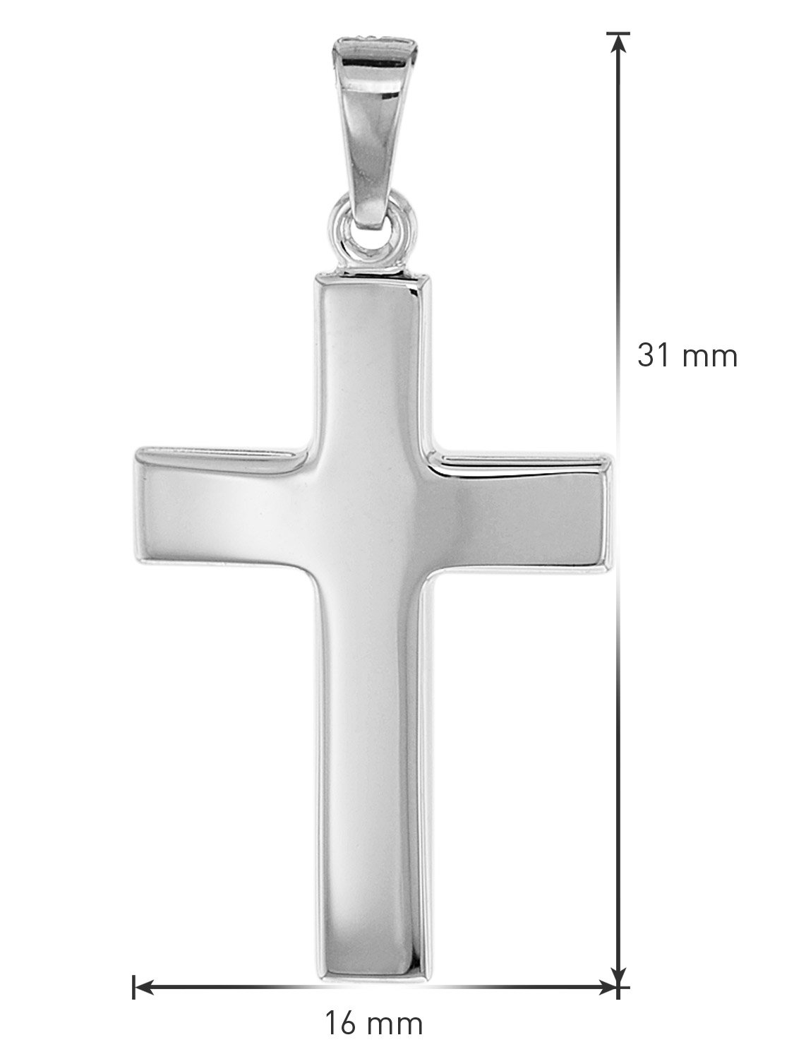 Men's silver cross pendant only discount