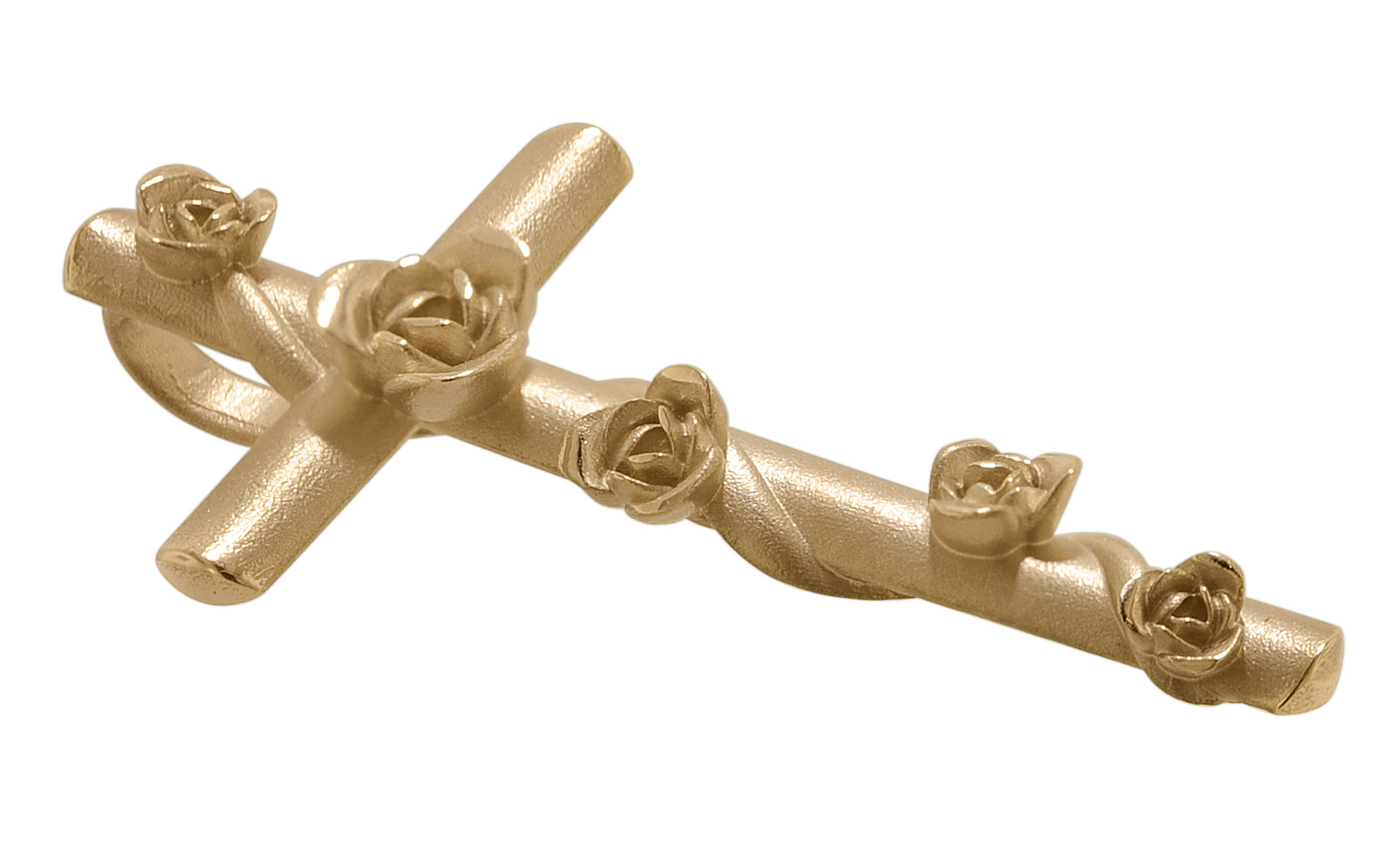 trendor Kreuz-Anhänger Rosenkreuz 333 Gold + goldplattierte Halskette 75787  • uhrcenter