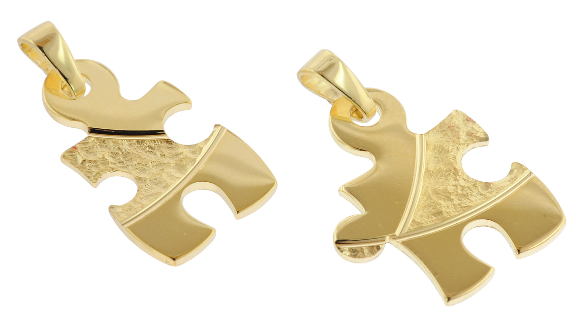 trendor Puzzle Partner Set Gold uhrcenter Silber 2 + Halsketten auf • 75950