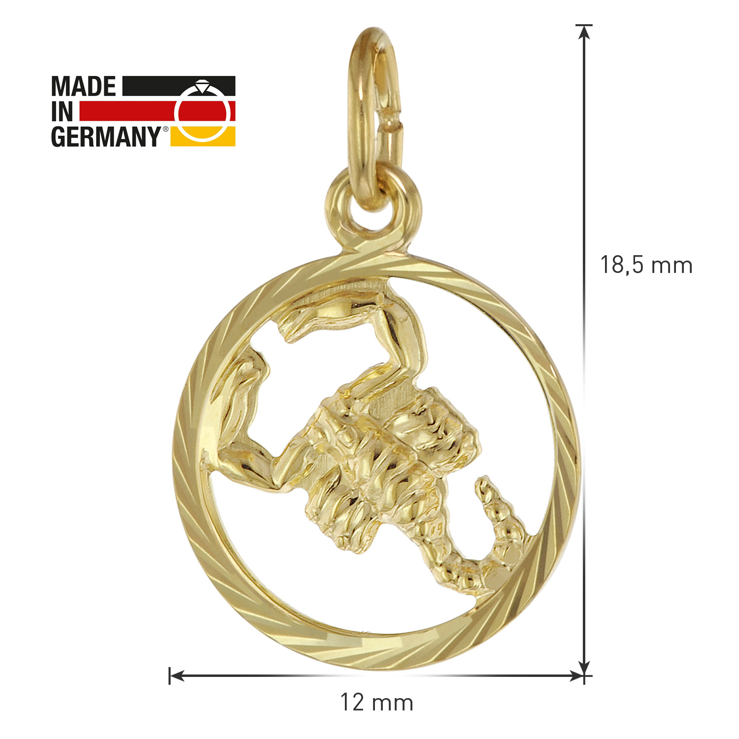 TRENDOR Schmuck Sternzeichen Zwilling 333 Gold + Go Produktbild-Vorschau 6