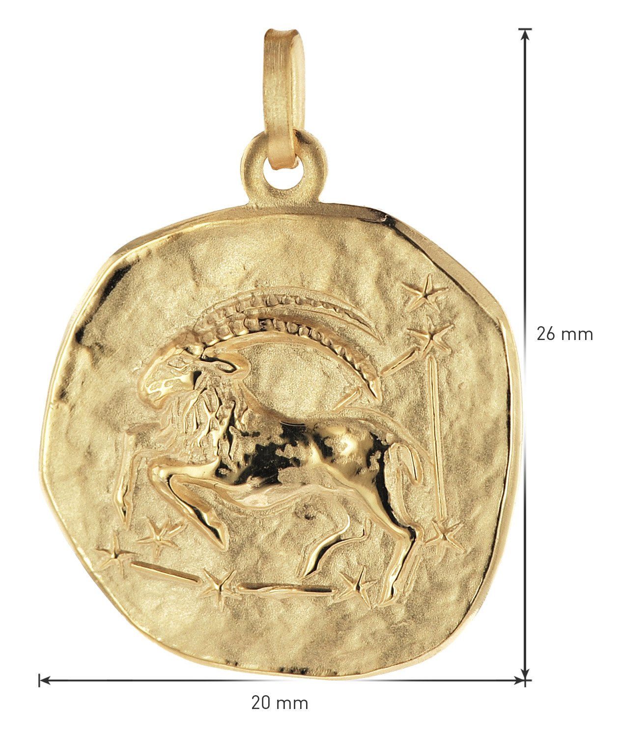 Mens gold clearance capricorn pendant