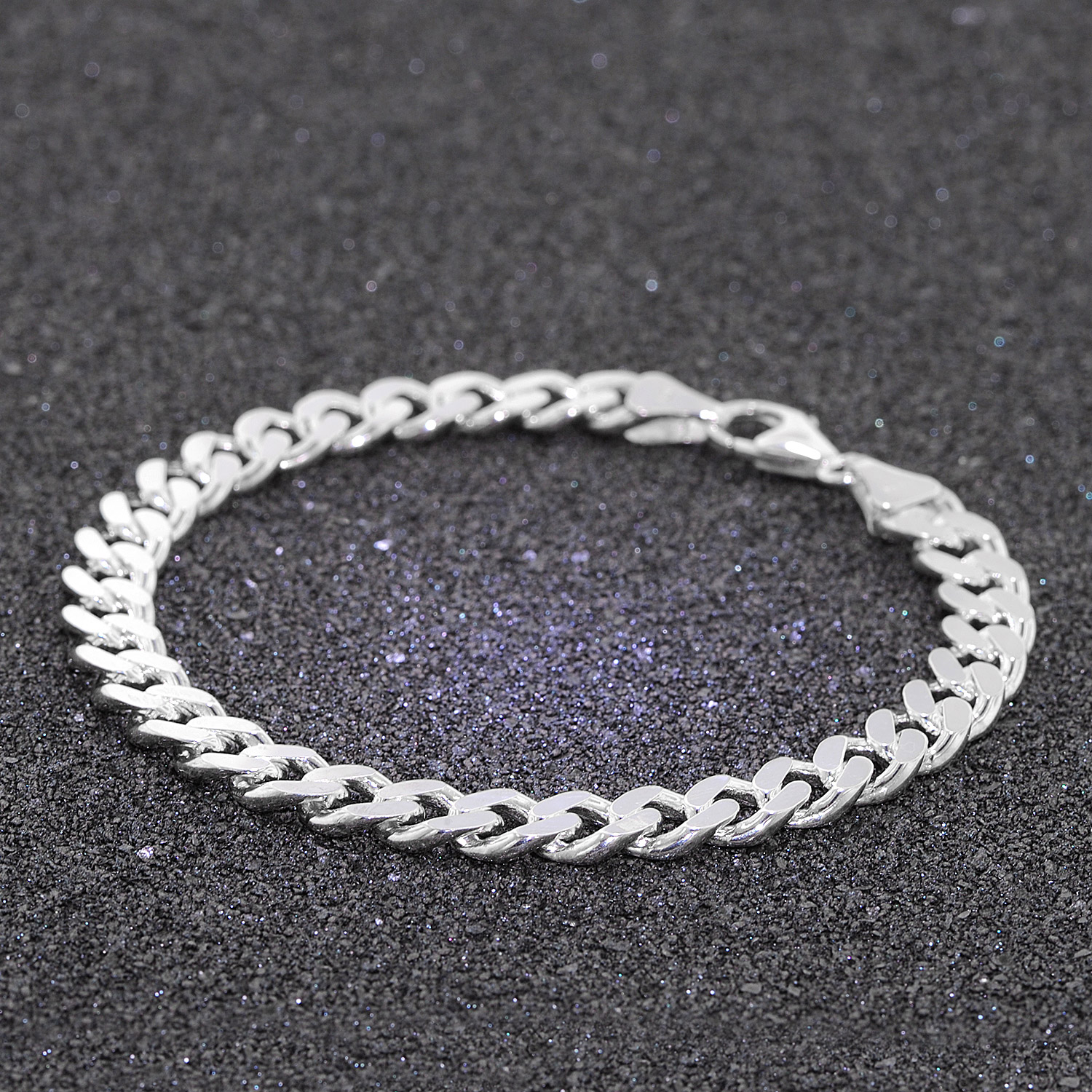 trendor Bracelet For Men 925 Sterling Silver Curb Chain Massive