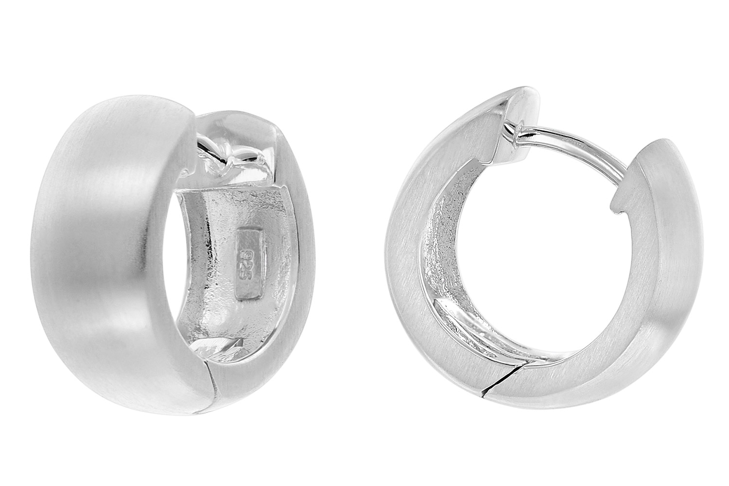 trendor 41602 Ohrringe für Damen und Herren Silber 925 Creolen Ø 15 mm