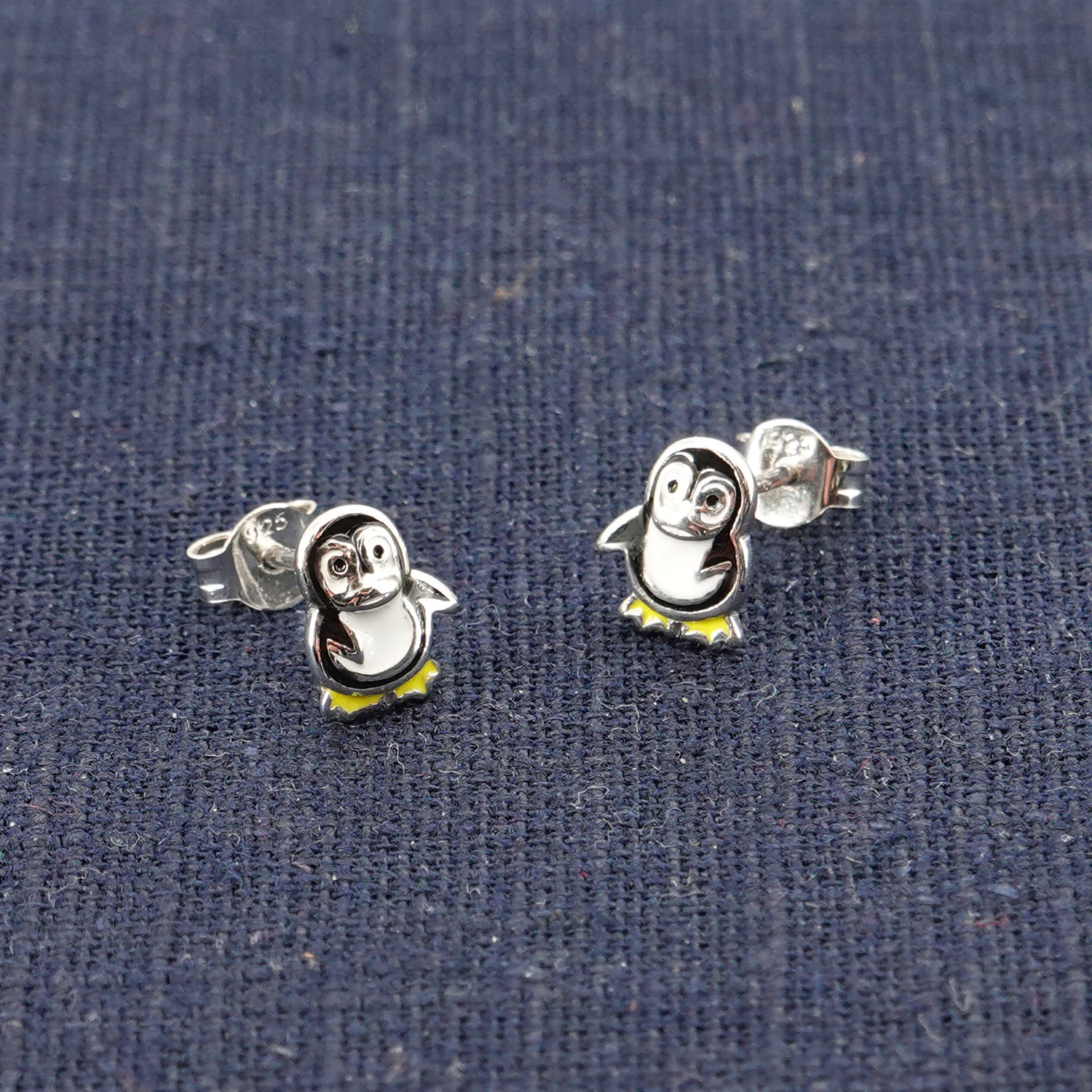 Kinder uhrcenter Pinguin 925 Ohrringe • trendor Silber 41640 Ohrstecker